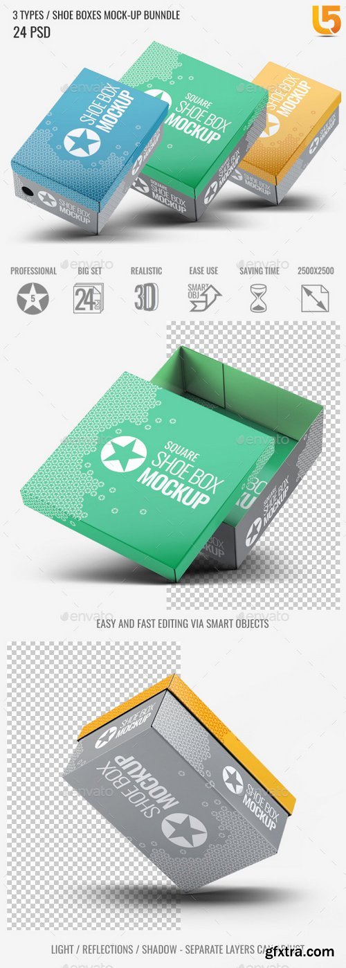 Graphicriver - Shoe Boxes Mock-Up Bundle 22532227