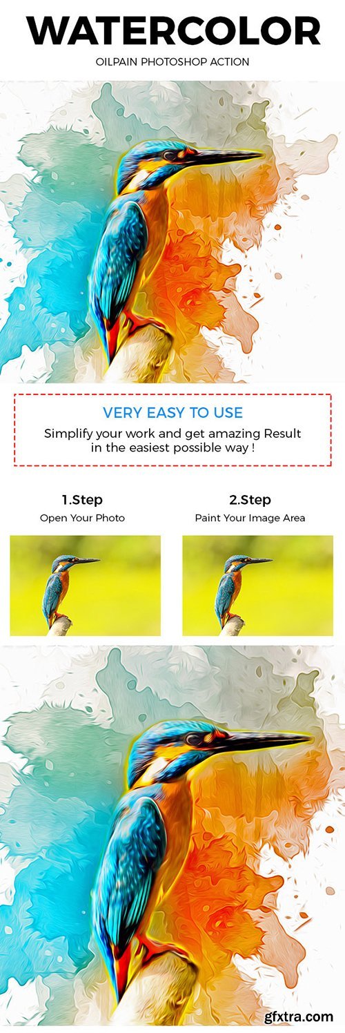 Graphicriver - Watercolor Oil Paint Photoshop Action 21015572