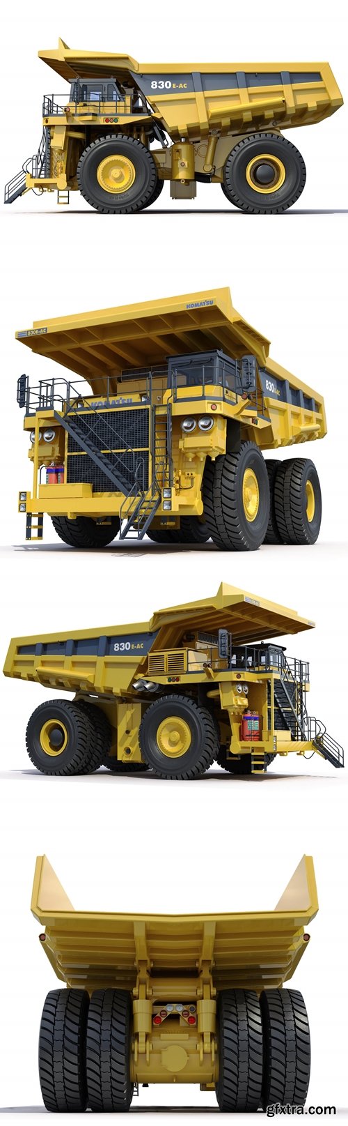 RenderHub - Mining Dump Truck Komatsu 830E-AC 3D Model
