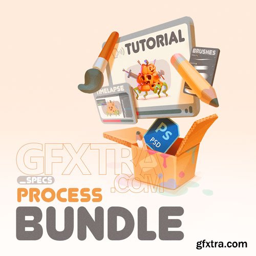 Gumroad - _spec - Art Process Bundle: Pumpkin Creature