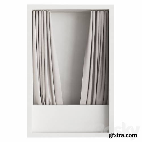 3dsky Pro - Double shower curtain with hidden ceiling cornice