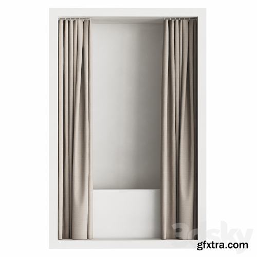 3dsky Pro - Double shower curtain with hidden ceiling cornice