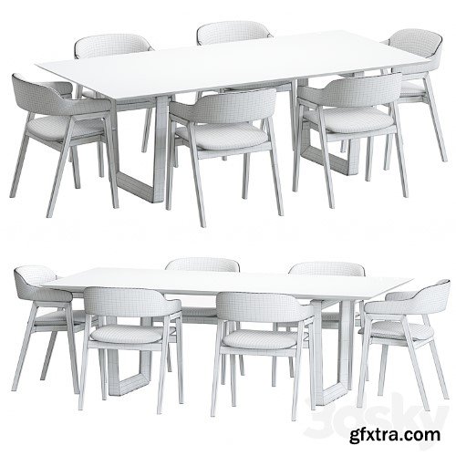 3dsky Pro - Article Savis chair and Bolero table