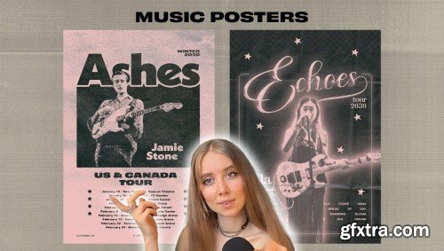 Skillshare - Retro Inspired Graphic Design: Music Posters in Adobe Photoshop