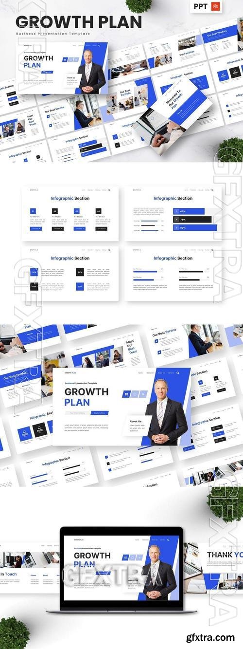 Growth Plan - Business Powerpoint Templates 84A8X37