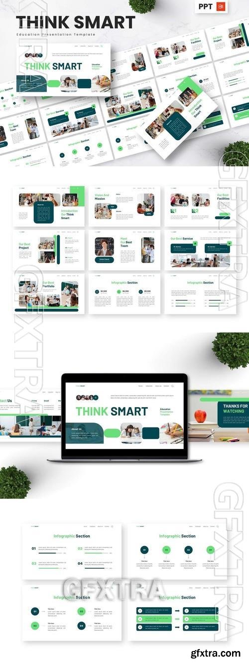 Think Smart - Education Powerpoint Templates FC9LUD8