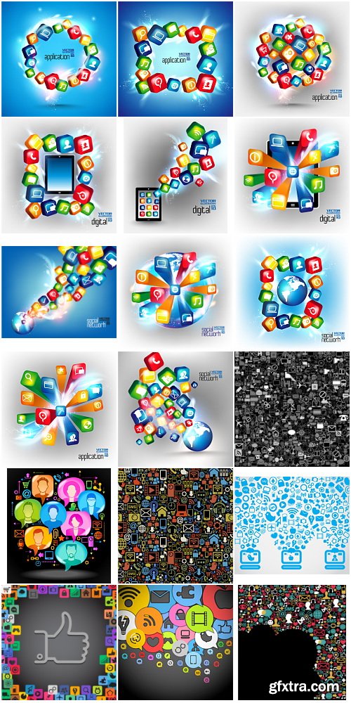 Social Media Big Vector Collection 100xEPS