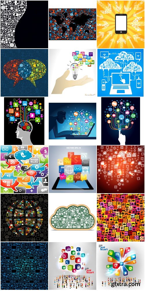Social Media Big Vector Collection 100xEPS