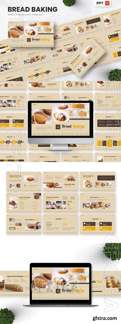 Bread Baking - Bakery Powerpoint Templates ANU9HVC