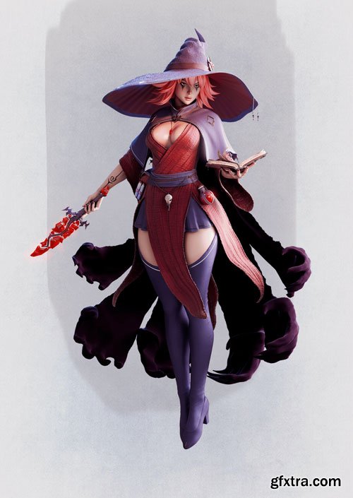 Gumroad - Flycat - Witcher Character sculpt full process - Blender