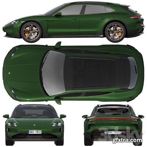 3dsky Pro - Porsche Taycan Turbo Cross Turismo 2024