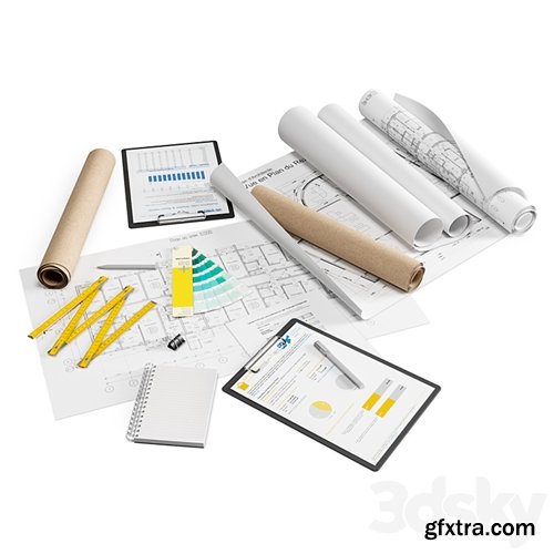 3dsky Pro - Office Workplace Decor Set 1