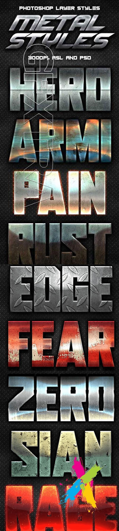 Metal Text Effects Layer Styles Volume 7