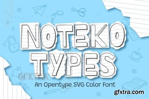 Noteko Types font