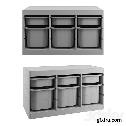 3dsky Pro - TROFAST Storage combination with boxes / TROFAST storage module with containers