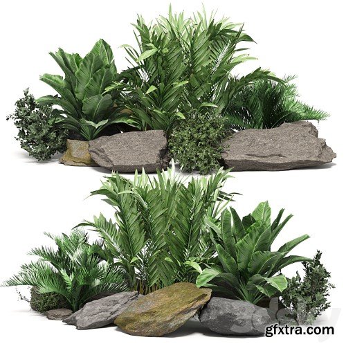 3dsky Pro - Stone + Bush Pack 14