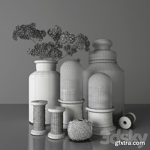 3dsky Pro - Vintage decorative set # 10
