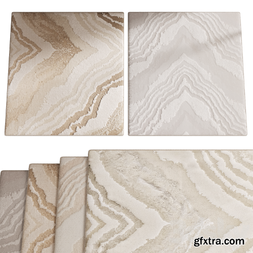 3dsky Pro - Set of 4 in 1 carpets based on Dedar Milano fabric 3dsky Pro - Set of 4 in 1 carpets based on Dedar Milano fabric