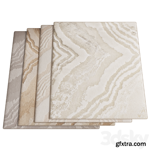 3dsky Pro - Set of 4 in 1 carpets based on Dedar Milano fabric 3dsky Pro - Set of 4 in 1 carpets based on Dedar Milano fabric