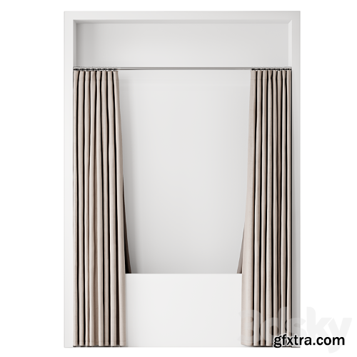 3dsky Pro - Double bath curtain on Sunerzha cornice