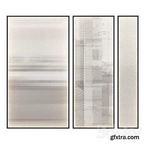 3dsky Pro - Partitions made of ribbed glass with lighting.