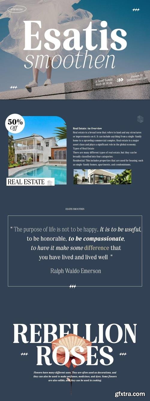 Esatis Smoothen - Serif Family