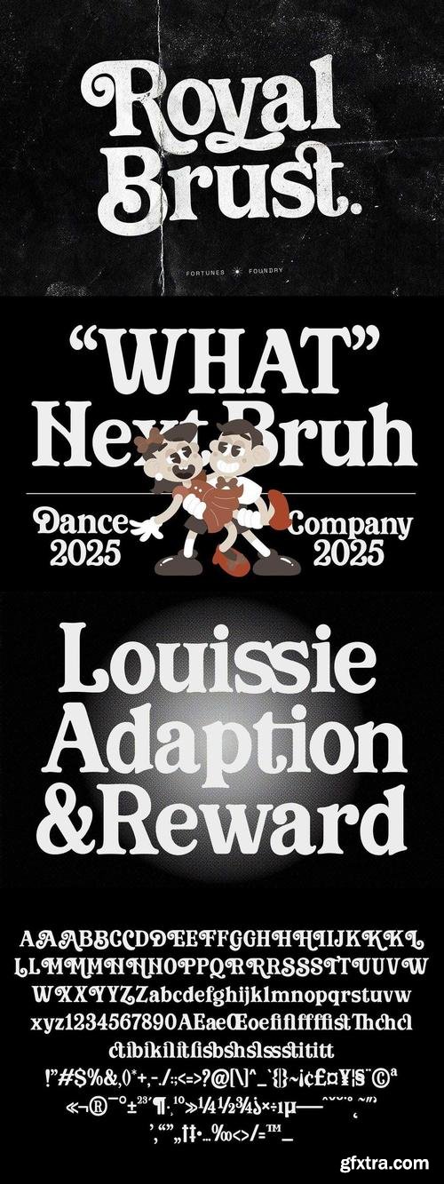 Royal Brust Retro Advertising Font