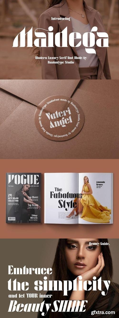 Maidega Modern Luxury Serif Font