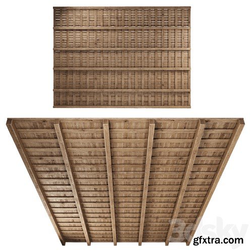 Wooden Ceiling V5 / Straight wooden ceiling