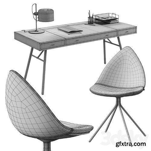 3dsky Pro - BoConcept / Cupertino Table + Ottawa Chair