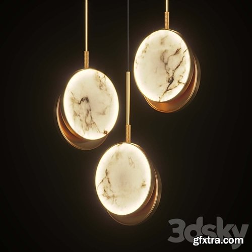 3dsky Pro - Marble Disc Pendant Lamp Lamar