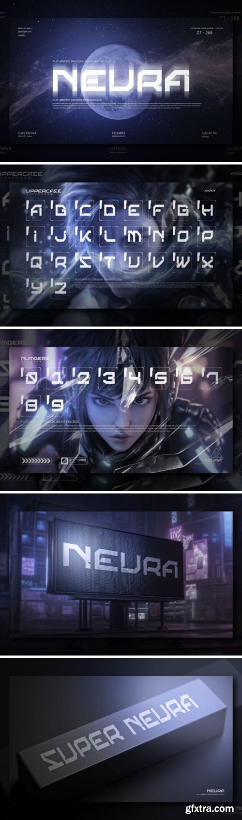 CM - NEURA - Futuristic & Galaxy Font