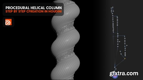 Cgside - Procedural Helical Column in Houdini