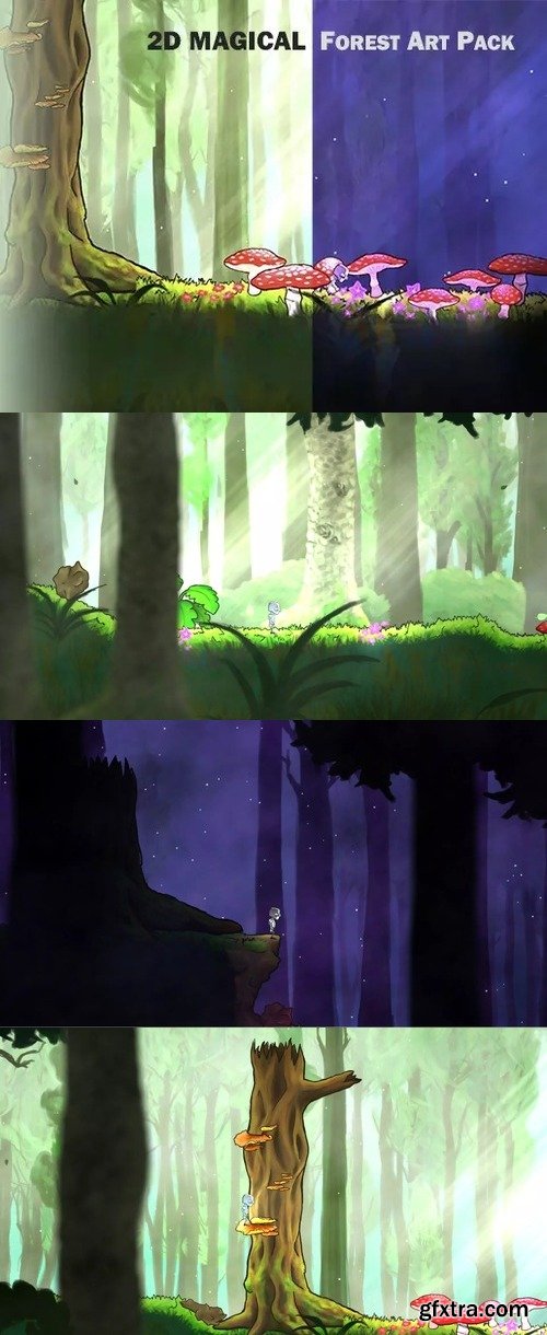 2D Magical Forest 4K Art Pack. Hand Drawn, Pastel Style! v1.0 2D Magical Forest 4K Art Pack. Hand Drawn, Pastel Style! v1.0