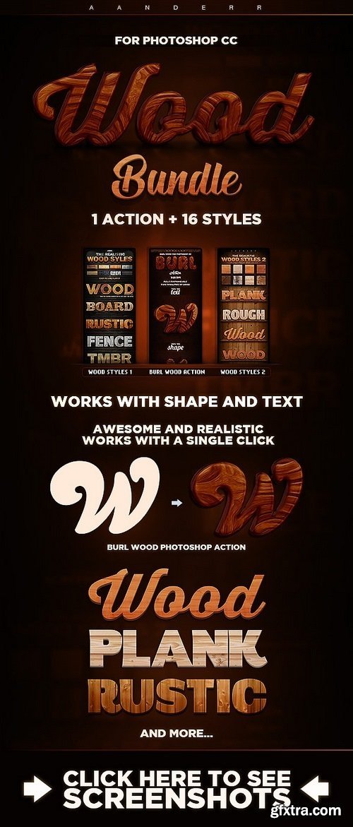 Graphicriver - Wood Action & Styles Bundle 21131095