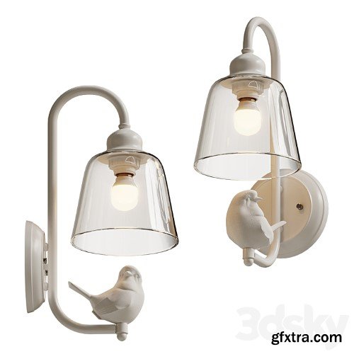 3dsky Pro - Wall scone provence bird bra