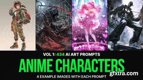 434 Midjourney Prompts for Anime Characters