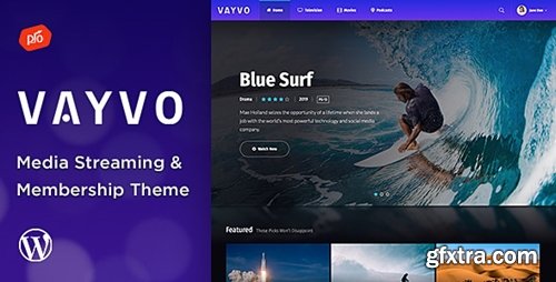 Themeforest - Vayvo - Media Streaming & Membership WordPress Theme 23345572 v6.0