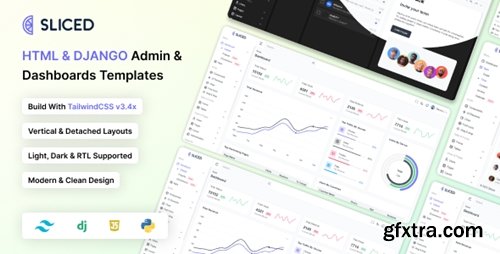 Themeforest - Sliced - Tailwind CSS & Django Admin & Dashboard Template 45338938 v1.5.0
