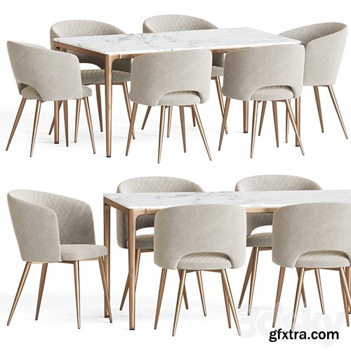 3dsky Pro - Basel Chair Canto Table Dining Set