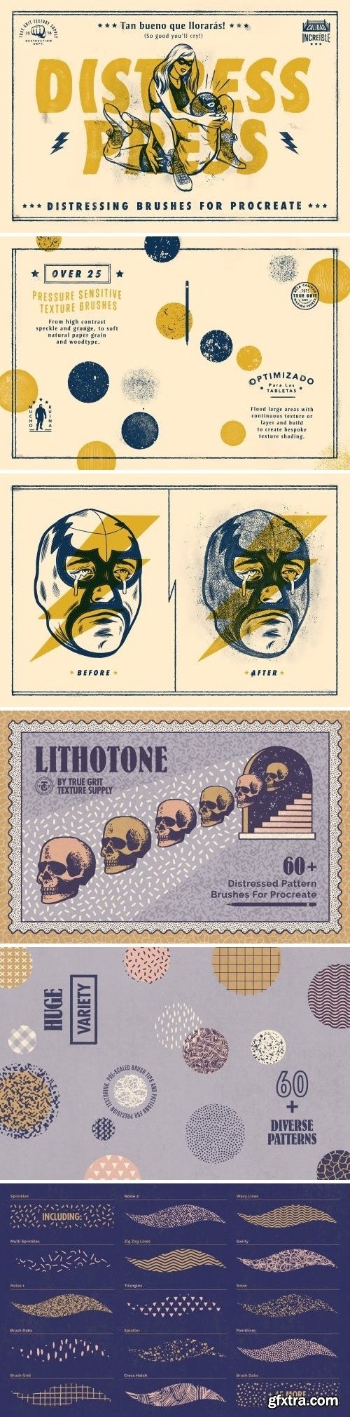 CM - Procreate Texture Brush Bundle 1966837