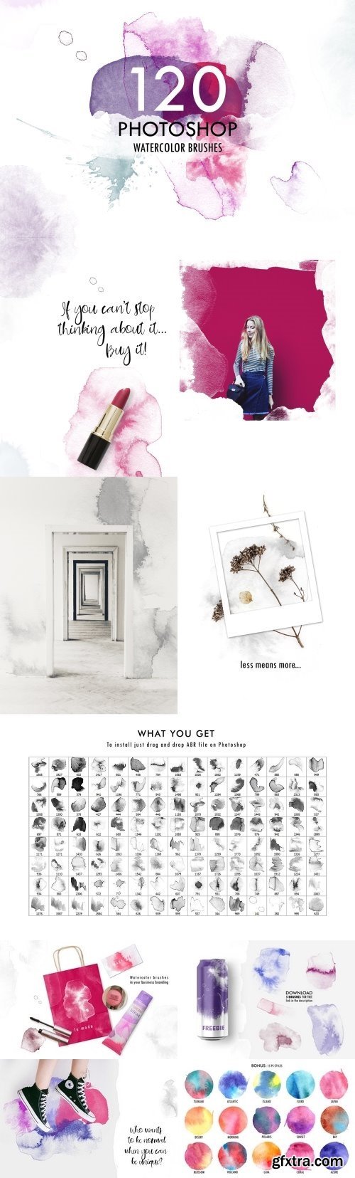 CM - 120 Watercolor PS Brushes 2443359