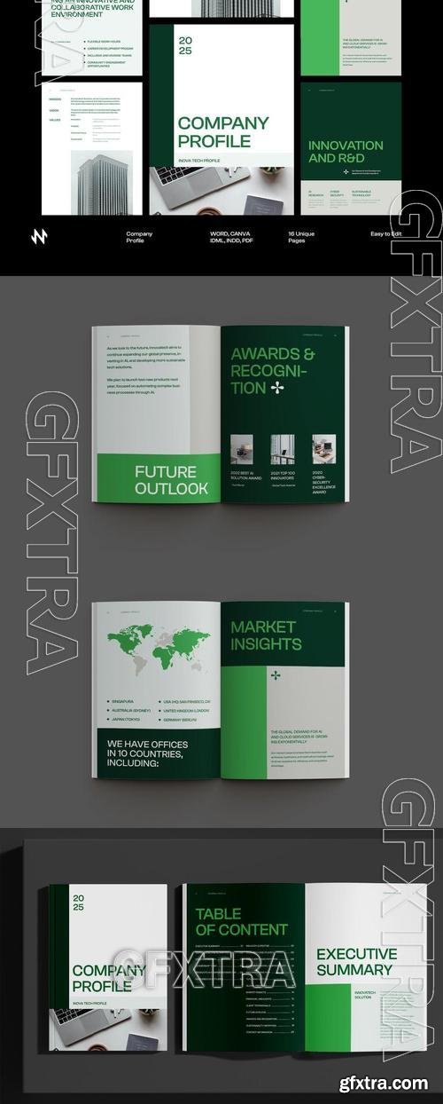 Green Minimal Company Profile KED5MB8