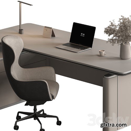 3dsky Pro - Manager Desk - Office Furniture 693