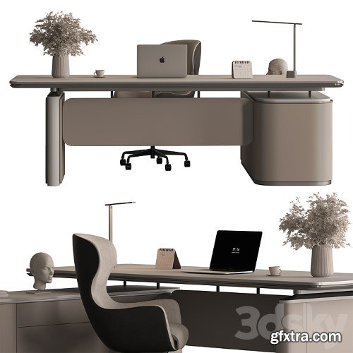 3dsky Pro - Manager Desk - Office Furniture 693