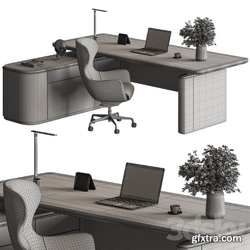 3dsky Pro - Manager Desk - Office Furniture 693