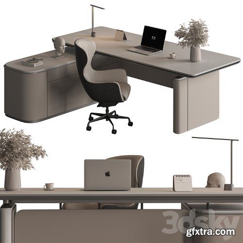 3dsky Pro - Manager Desk - Office Furniture 693