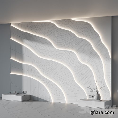 3dsky Pro - Modern Headboard with light