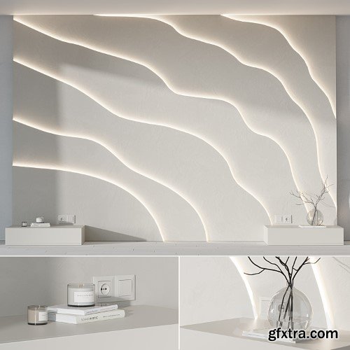 3dsky Pro - Modern Headboard with light