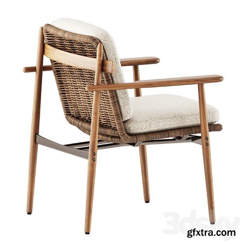 3dsky Pro - Trio Outdoor Dining chair and Drake Outdoor table by Minotti